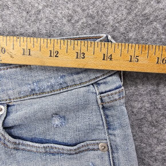 Gap Jeans Shorts Size 27 Vintage Cutoff Light Indigo 3 inch Inseam Distressed - Picture 4 of 10